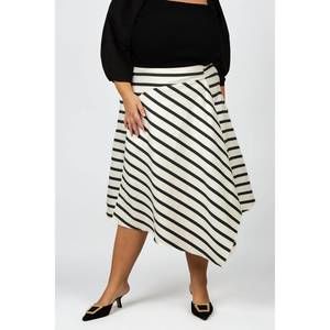 NEW TANYA TAYLOR lauryn asymmetrical skirt in black multi